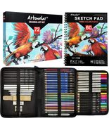 72 Pack Drawing Sketching Set with 8X11 Sketchbook | Pro Art Supplies Ki... - €28,70 EUR