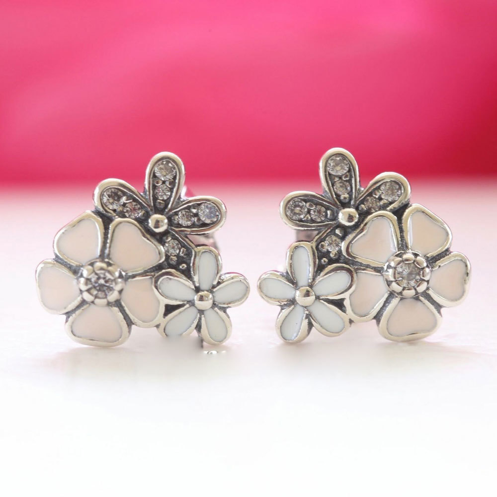 925 Sterling Silver Poetic Blooms Stud Earrings
