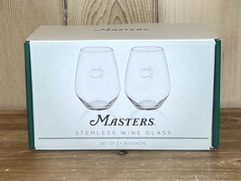 NEW! Masters Augusta National Stemless Wine Glasses - 2024 Masters Hospi... - £91.51 GBP