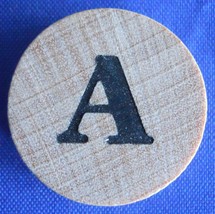 WordSearch Letter A Tile Replacement Wooden Round Game Piece Part 1988 P... - $1.22