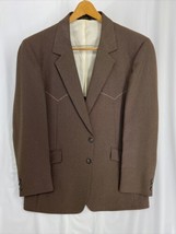 Vintage Van Cort Mens Brown Sport Western Cowboy Coat Blazer Jacket Size 43 - £45.73 GBP