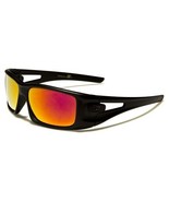 Wrap Around Sunglasses Silver/Red/Orange/Blue/Black/Purple Mirror Small - $187.70 MXN+
