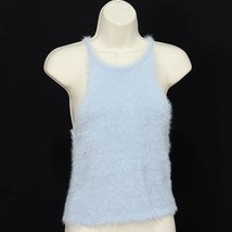 Kendall &amp; Kylie Womens Faux Fur Tank Top S Small Racerback Cropped Light... - £20.89 GBP