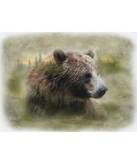 32&quot; X 44&quot; Panel Grizzly Bear Call of the Wild Animal Cotton Fabric D374.66 - $277.71 MXN