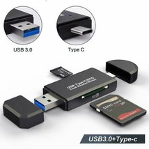 Card Reader USB 3.0 Type C Micro SD TF OTG Smart Memory Adapter Laptop Computer - £8.64 GBP