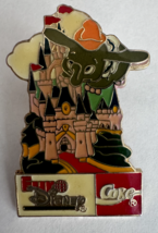 Vintage Euro Disney Coke Dumbo Orange Hat Castle Enamel Paris Disney Pin - $207.11 MXN