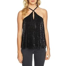 NWT Womens Size Large 1.STATE Black Sequin Halter Camisole Blouse Top - £22.28 GBP