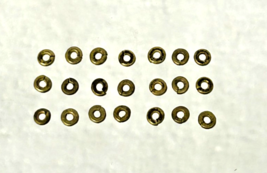 21 Vintage Tiny Miniature Brass Bead Spacers 1/8" Wide - $2.48