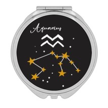 Aquarius Constellation : Gift Compact Mirror Zodiac Sign Horoscope Astro... - $12.99