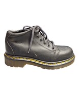 Dr. Martens Boots Unisex Kids Size 3 Black Solid Leather Rubber Sole Lac... - $58.55