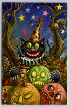 Matthew Kirscht Halloween Tomorrow&#39;s Parties Cat in Party Hat LE Postcard MK - £39.50 GBP