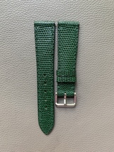 Green Genuine Lizard Leather Watch Strap-Custom Handmade Band Sizes 10mm... - $45.00