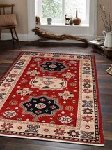 Glitzy Rugs UBSAF0104K2609A11 6 x 9 ft. Hand Knotted Afghan Wool &amp; Silk Kazak Re - £404.63 GBP