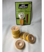 Vintage NOS YELLOW DENNISON Mini Label-Mate 3/8&quot;  Label Maker +9 1/2&quot; Ta... - $439.27 MXN
