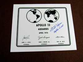 Fred Haise Apollo 13 Lmp Nasa Astronaut Signed Auto Aquarius April 1970 Photo - £158.75 GBP