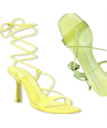 NWOB $110 Antonio Melani -Barden Ankle Tie Sandal Chartreuse Size 9.5 - £25.88 GBP