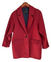 J.Crew Melton Wool Coat Made in Italy Oversized Jacket Lined Pockets Size 4 - $69.29