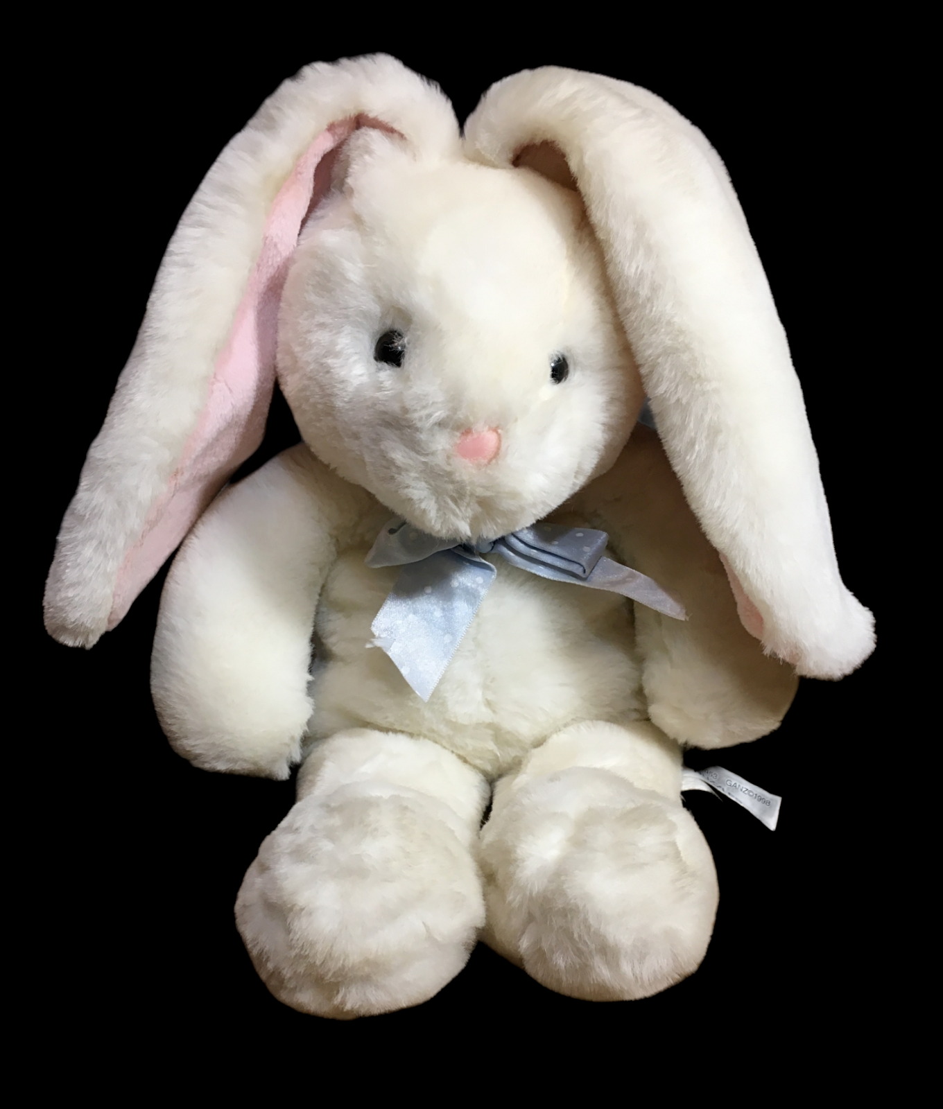 Ganz Bunny Rabbit NUZZLES White Plush Vintage 1998 Pink Lop Ears ULTRA RARE-VHTF - $199.00