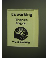 1974 The United Way Ad - It&#39;s working Thanks to you - £14.54 GBP