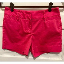 New York &amp; Company Womens Shorts Hot Pink Flat Front Stretch Size 2 (26x... - $10.38
