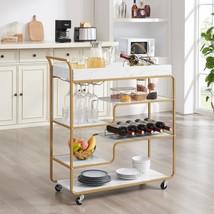 Retro Bar Cart: 6-Tier Wine Rack &amp; Glass Holder - $2,284.55 MXN