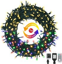 Christmas Tree Lights 128FT 360 LED Christmas Lights Outdoor with Remote 11 Mode - £65.98 GBP