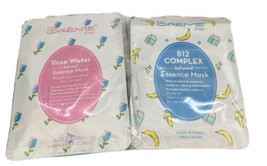 The Creme Shop Rose Water &amp; B12 Complex Infused Essence Masks Lot Of 2 Nip - £7.90 GBP