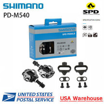 Shimano PD-M540 SPD Clipless Self-locking Pedal w/ SM-SH51 OFF Road MTB ... - £55.72 GBP