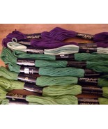J&amp;P Coats Green Embroidery Floss Cross Stitch Thread Variety Color Pack ... - £11.20 GBP