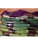 J&amp;P Coats Green Embroidery Floss Cross Stitch Thread Variety Color Pack ... - £10.65 GBP