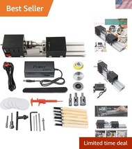 Multi-Functional DIY Woodworking Tool Lathe - Adjustable Speed 8000 RPM - $1,036.84 MXN