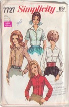 SIMPLICITY PATTERN 7727 SIZE 14 MISSES&#39; SHIRT IN 4 VARIATIONS - $3.00