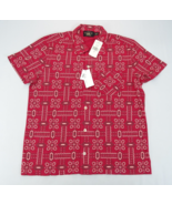 New RRL RALPH LAUREN Bandana Camp Short Sleeve Button Shirt Sz M Vacatio... - $175.70