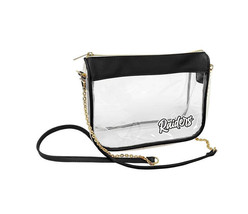 Raiders Las Vegas Oakland NFL Clear 10&quot; L Hype Crossbody Stadium Purse B... - $32.67