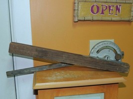 Antique Table Saw Mitre Gauge/ Guide 19.5&quot;  70 140 degree unmarked tool ... - €13,86 EUR