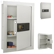 Fire Proof Electronic Wall Safe Lock Hidden Cash Jewelry Small Guns Key ... - $260.50 CAD