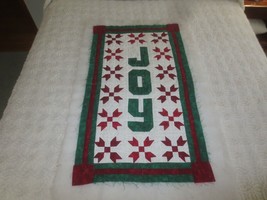 Hand Crafted JOY Cotton WALL HANGING or TABLE TOPPER to Bind - 21 1/2&quot; x... - £11.84 GBP