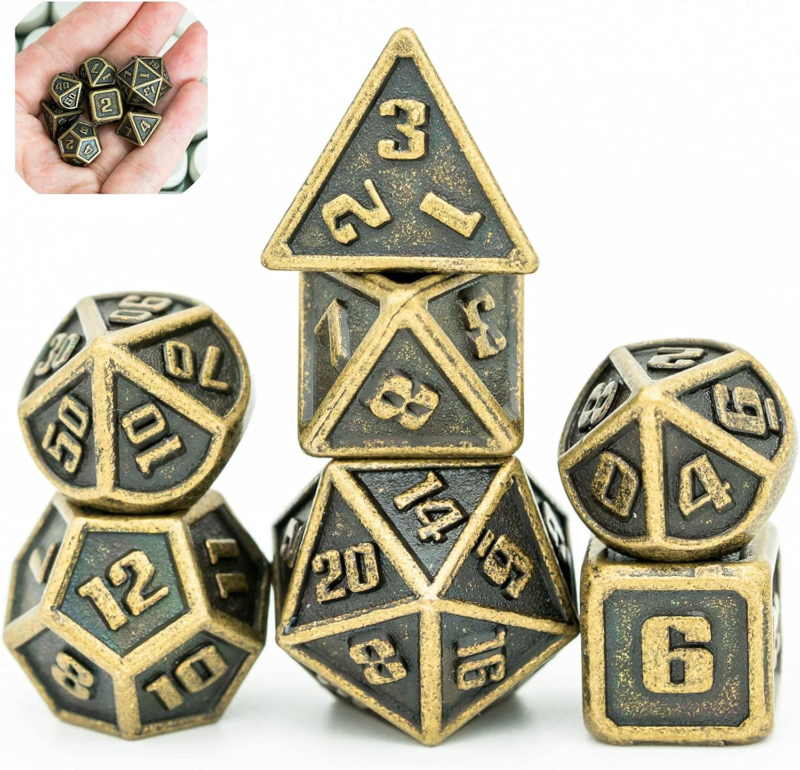 Primary image for UDIXI 10Mm Mini Metal DND Dice Set 7-Die Polyhedral RPG Dice for D&D Dungeons an