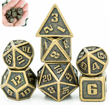 UDIXI 10Mm Mini Metal DND Dice Set 7-Die Polyhedral RPG Dice for D&amp;D Dungeons an - £11.35 GBP