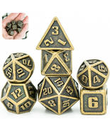 UDIXI 10Mm Mini Metal DND Dice Set 7-Die Polyhedral RPG Dice for D&amp;D Dun... - £10.97 GBP