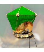 Napoleonic Lancer Troops Officer Shako Hat: Wool &amp; Leather, Brass Details - $350.00