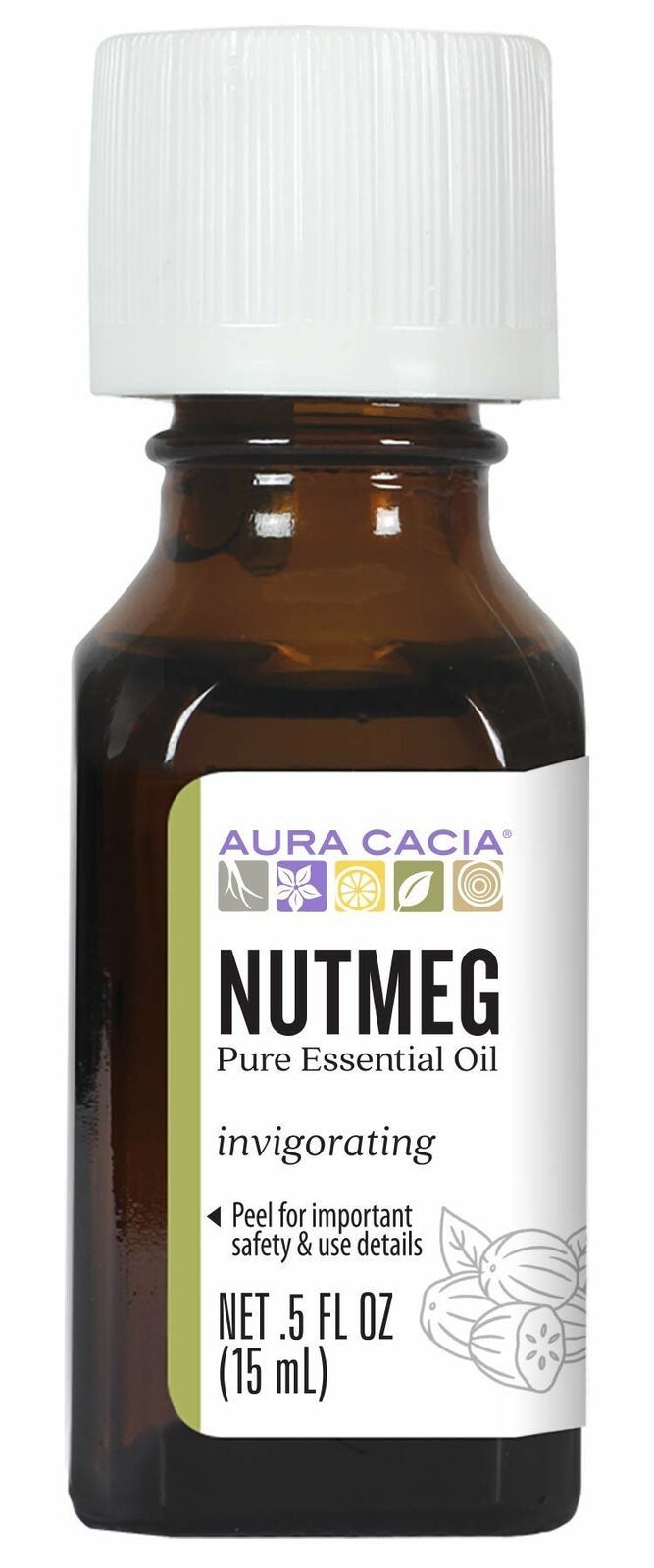 Primary image for Aura Cacia Pure Nutmeg Essential Oil | 0.5 fl. oz. | Myristica fragrans