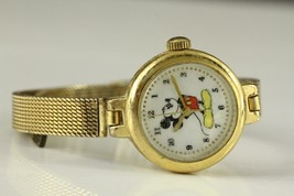 VINTAGE Jewelry WALT DISNEY Time Works Mickey Mouse Cartoon Quartz Watch... - £13.98 GBP