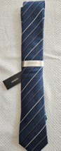 ALFANI Men&#39;s Tie Belwood Stripe Navy NWT MSRP $55.00 - $14.80