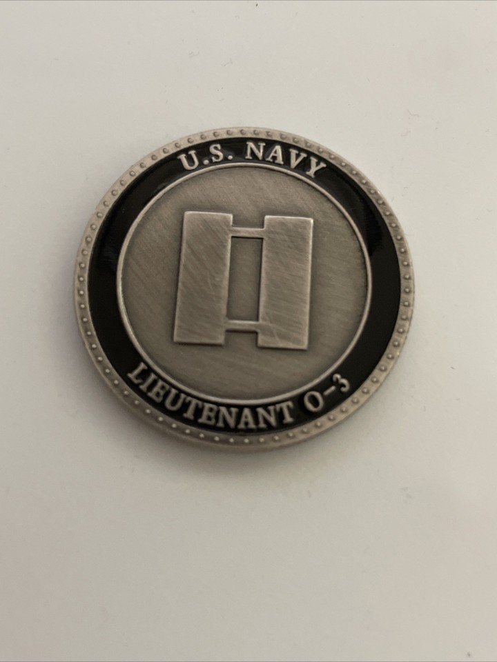 Is Navy Lieutenant 0-3 Coin w/ Black 3D Case/Stand Item image 4