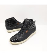 ECCO Soft 7 Quilted High Top Shoe Womens 38 Black Leather Sneaker Comfor... - $504.28 MXN