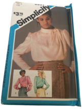 Simplicity Sewing Pattern 6551 Draped Blouses Shirt Top 1980s Work Career UC 16 - £7.86 GBP