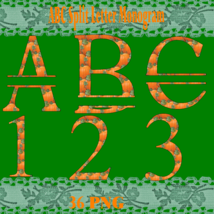 ABC Split Letter Monogram 6f Digital Kit-Digital Clipart-Art Clip-Gift Tag-Jewel - £0.98 GBP