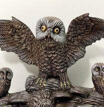 Owl With Babies Bird Statue Figurine Vintage Mike&#39;s Ceramic Molds 7.5 &quot; ... - $56.04 CAD