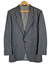 Mani Giorgio Armani Sport Coat Blazer Jacket US Size 40 Gray Pinstripe Mens Vtg - £102.65 GBP